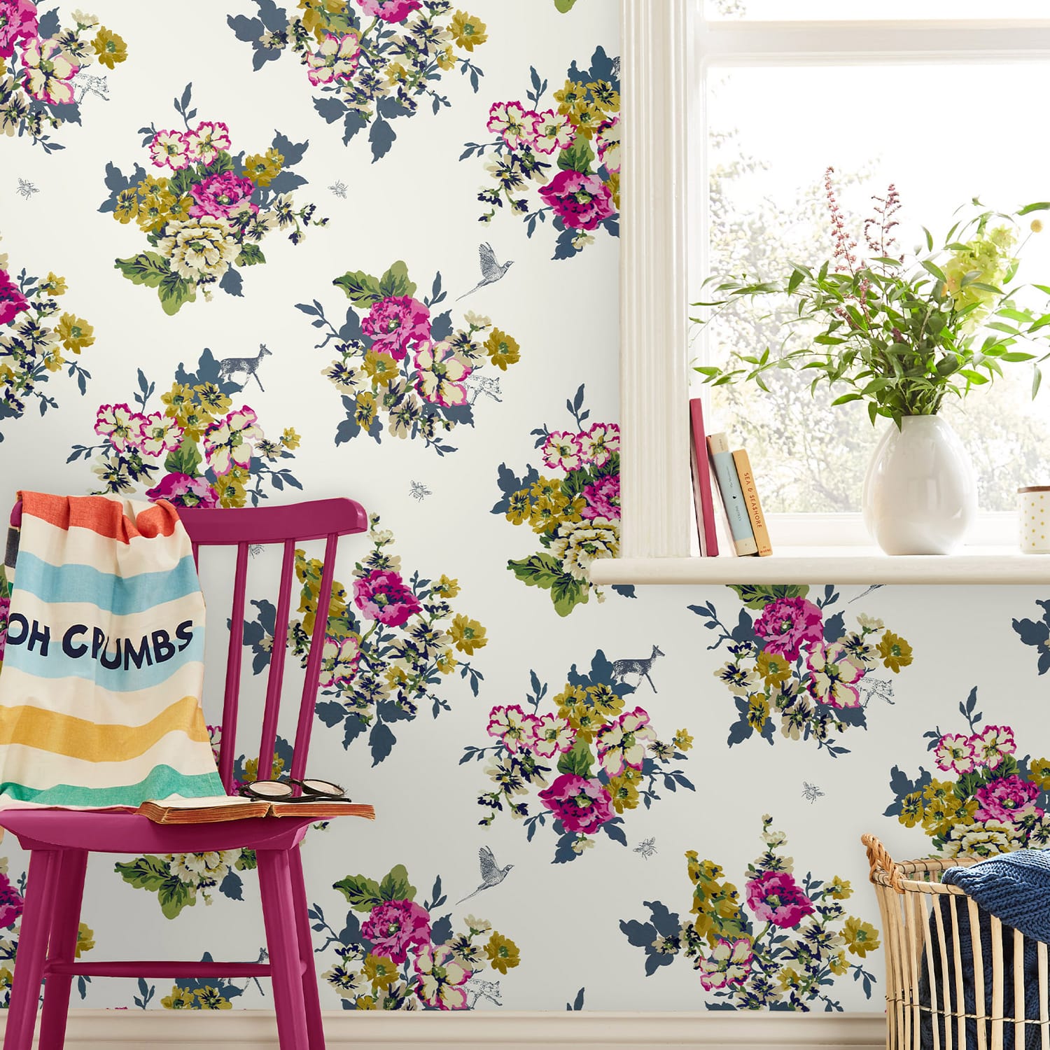 Tapet Joules Joules Floral Crème