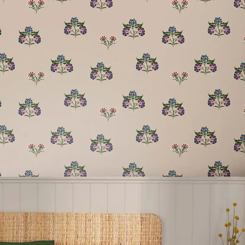 Tapet Joules Indienne Block Print Dawn Grey