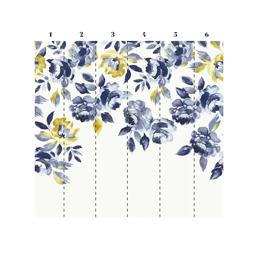 Fototapet Joules Ocean Bloom Crème Mural 300x280 cm