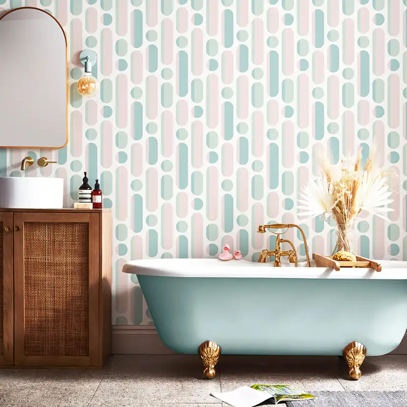 Tapet Envy. Morse Rosa/Grön