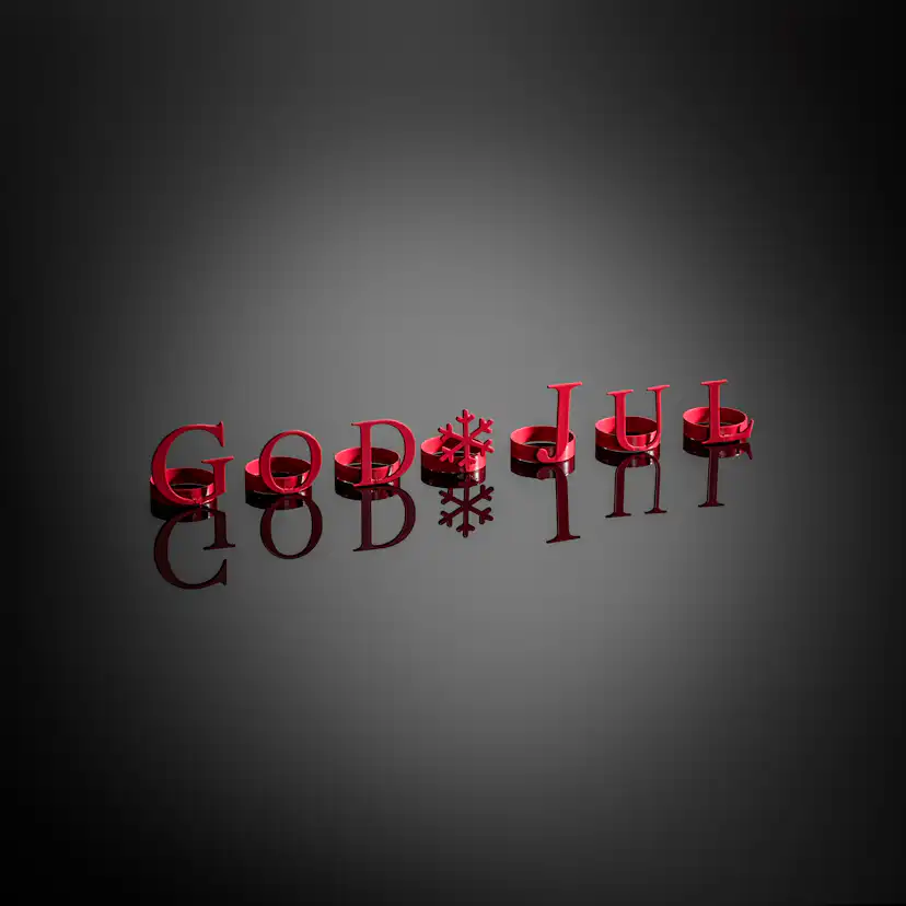 Dekorationsbokstäver Gnosjö Konstsmide God Jul