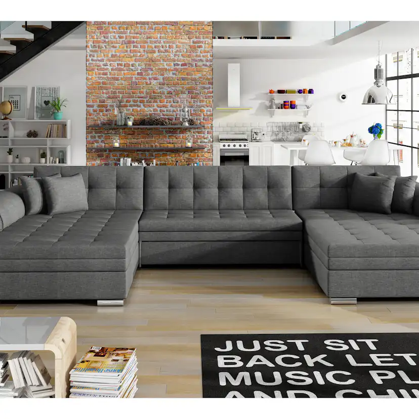 Hörnsoffa Scandinavian Choice Ventolia Bäddsoffa med dubbeldivan U-Formad