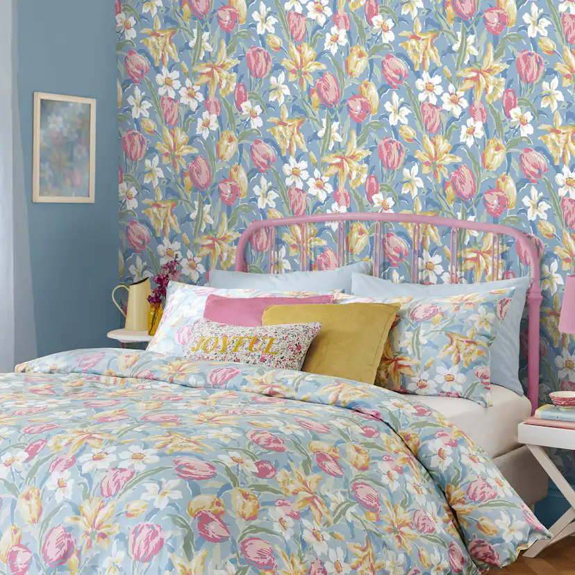Tapet Laura Ashley Tulips China Blå 119847