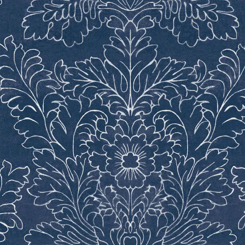 Tapet Laura Ashley Silchester Midnight Seaspray Blå 119852