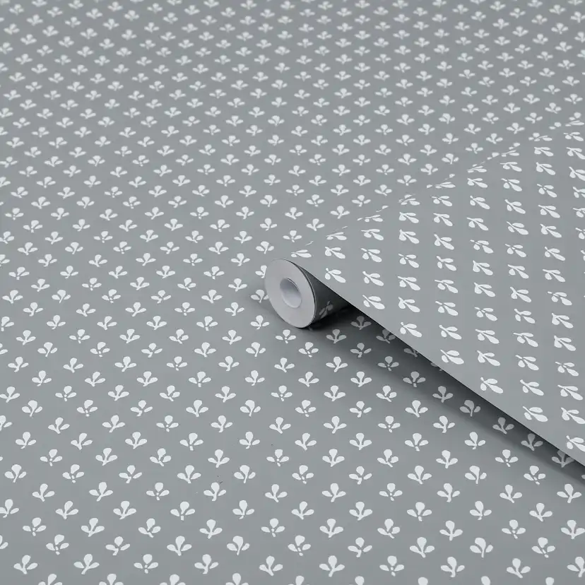 Tapet Laura Ashley Trefoil Slate Grå 119861