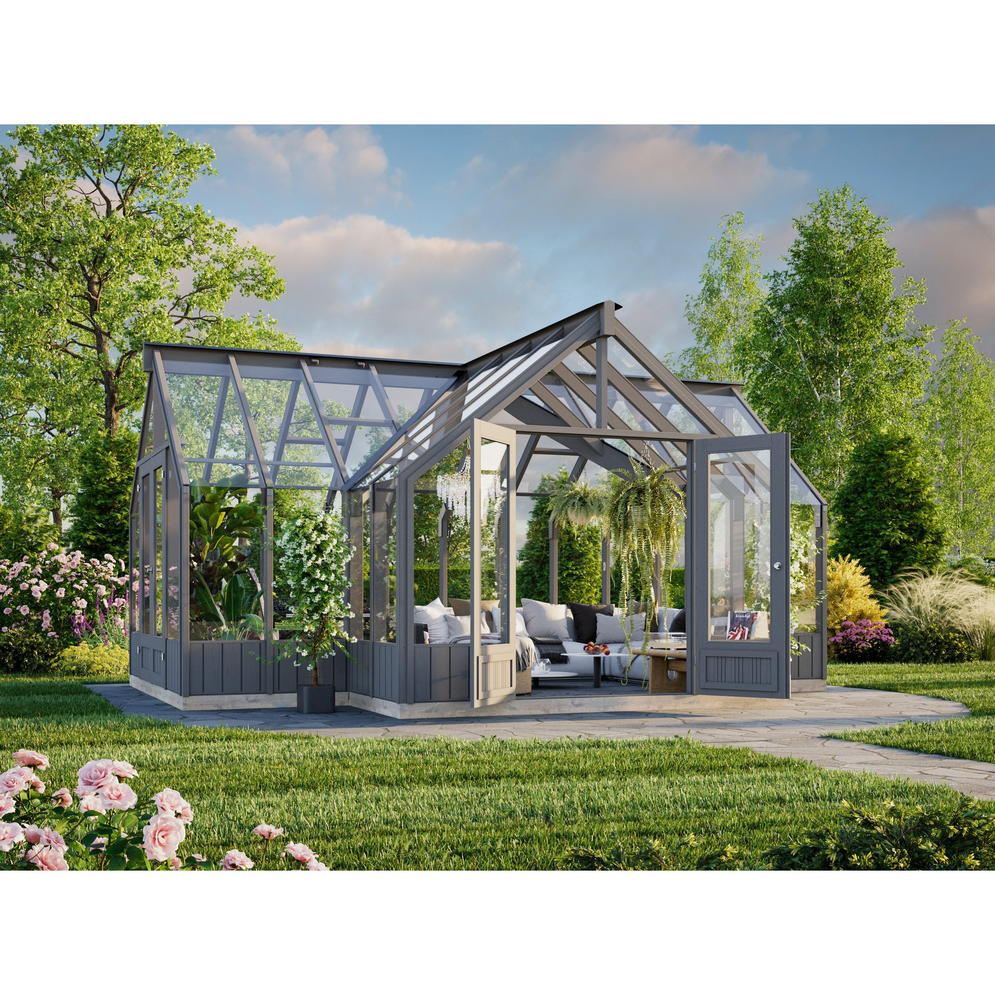 Växthus Palmako Emilia 19,9 m² (inv. 19,1 m²)