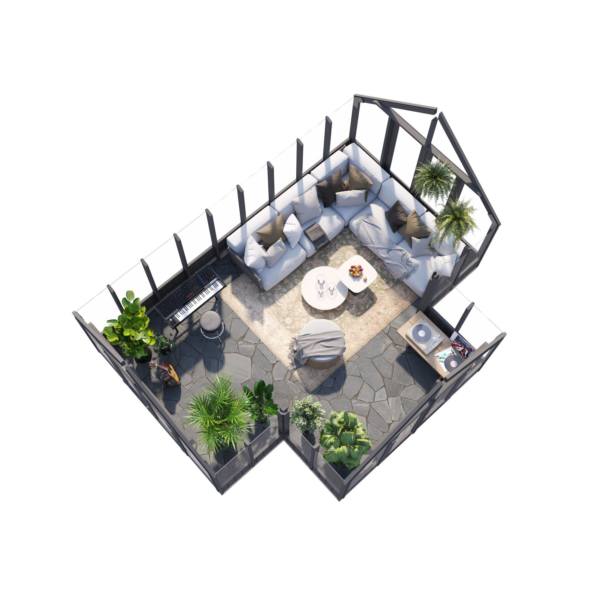 Växthus Palmako Emilia 19,9 m² (inv. 19,1 m²)