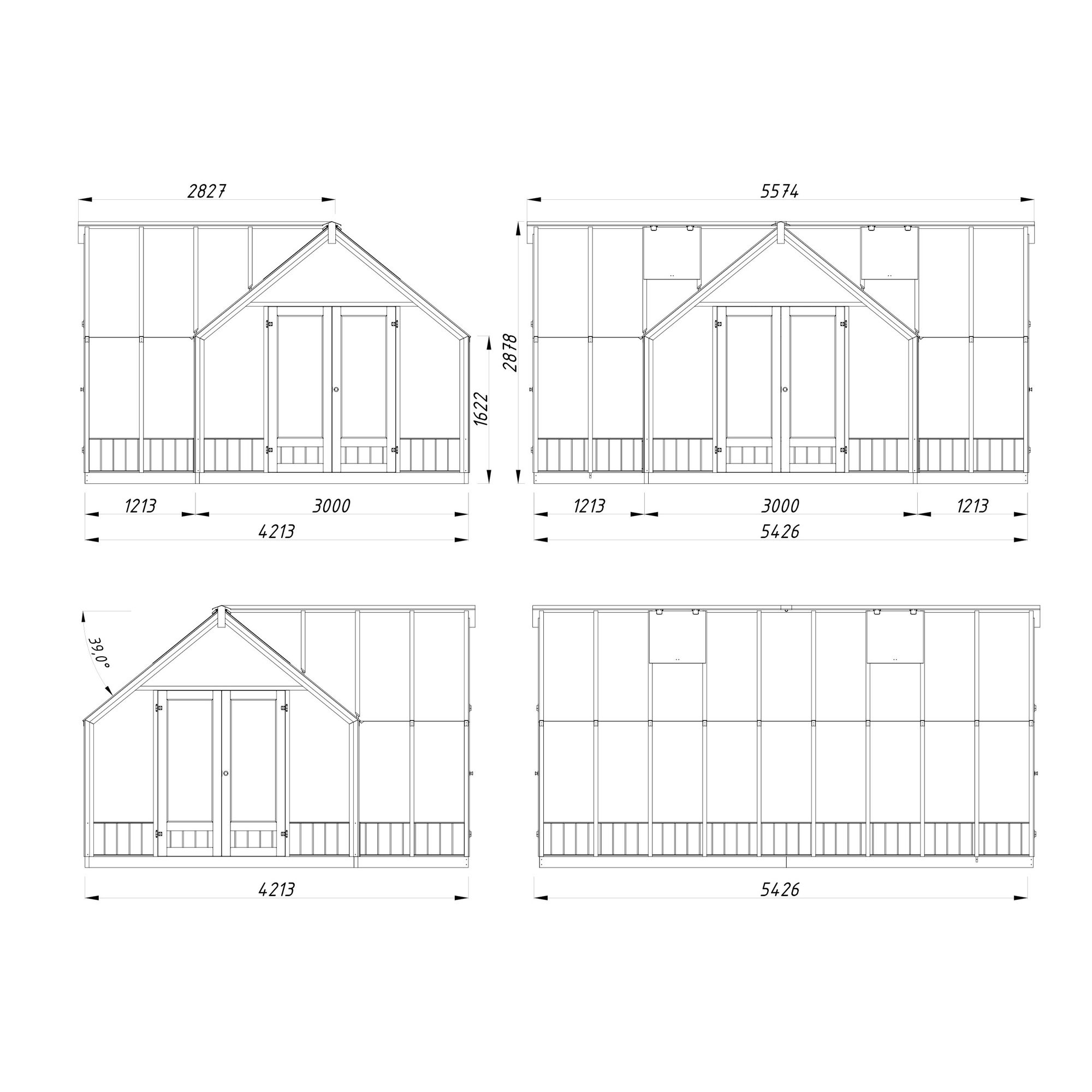Växthus Palmako Emilia 19,9 m² (inv. 19,1 m²)