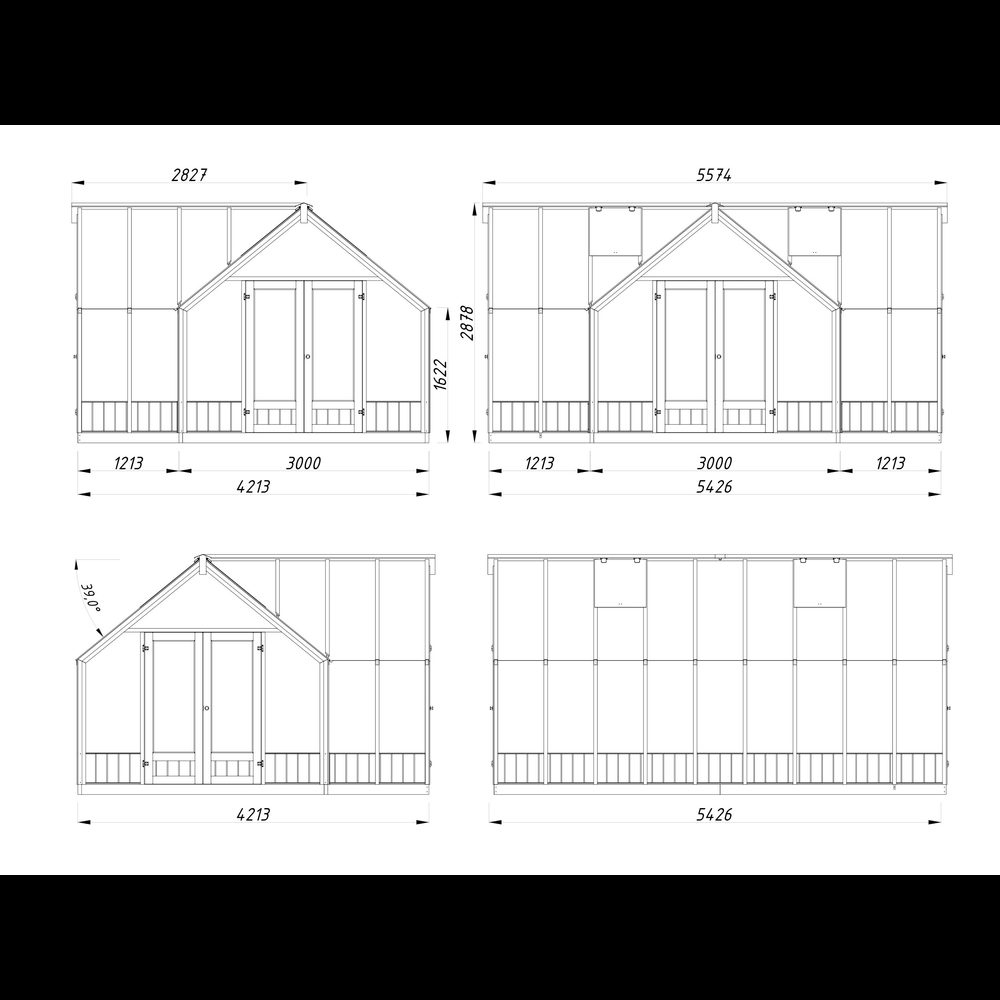 Växthus Palmako Emilia 19,9 m² (inv. 19,1 m²)