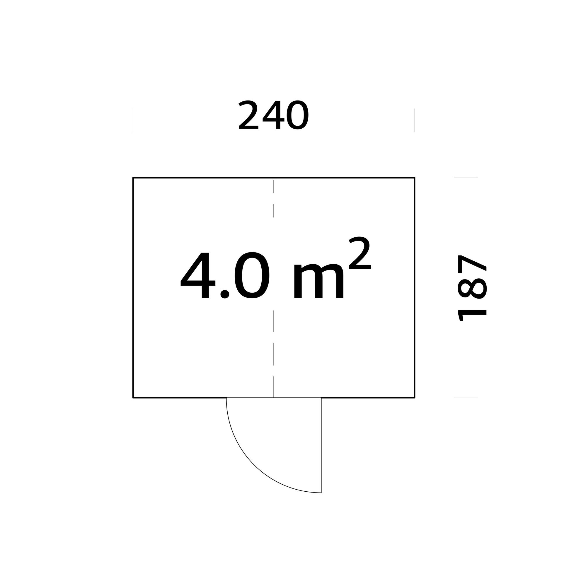 Förråd Palmako Emilia 4,4 m² (inv 4,0 m²)