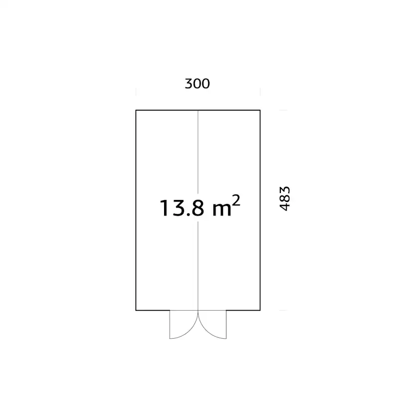 Växthus Palmako Emilia 14,5 m² (inv. 13,8 m²)