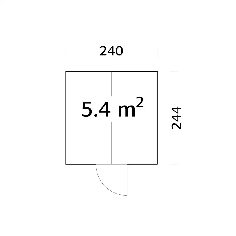 Växthus Palmako Emilia 5,8 m² (inv. 5,4 m²)