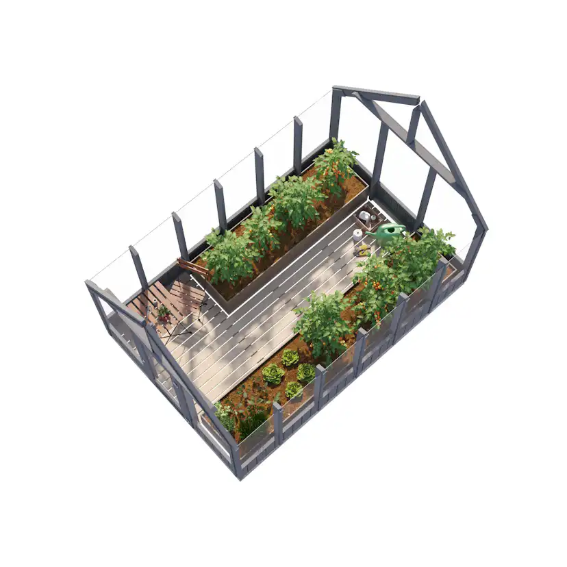 Växthus Palmako Emilia 8,7 m² (inv. 8,2 m²)