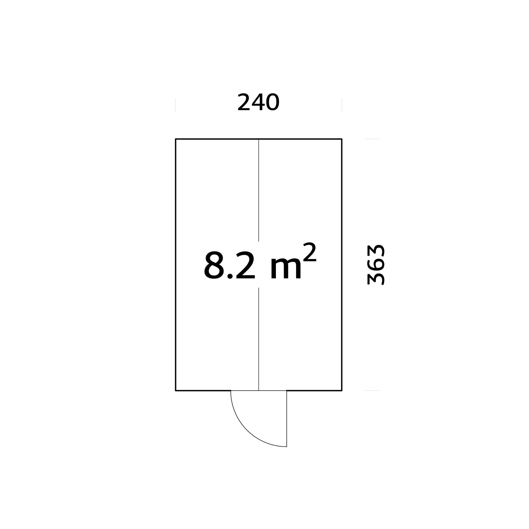 Växthus Palmako Emilia 8,7 m² (inv. 8,2 m²)