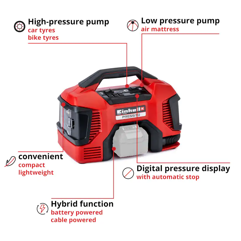 PRESSITO, Einhell Hybrid-Kompressor