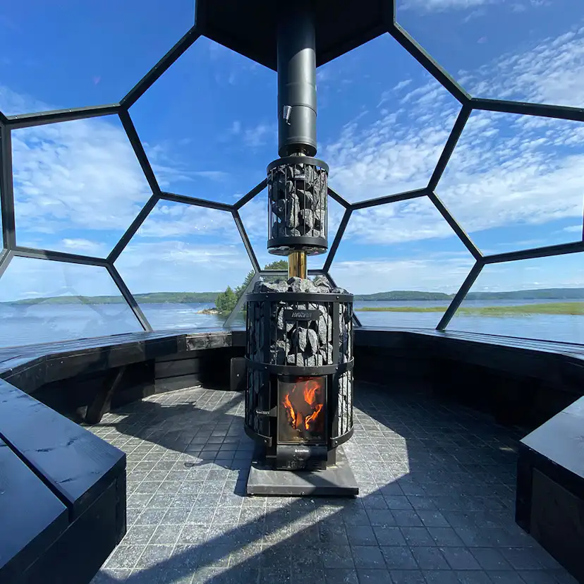 Stålskorsten Harvia Svart 1500 mm