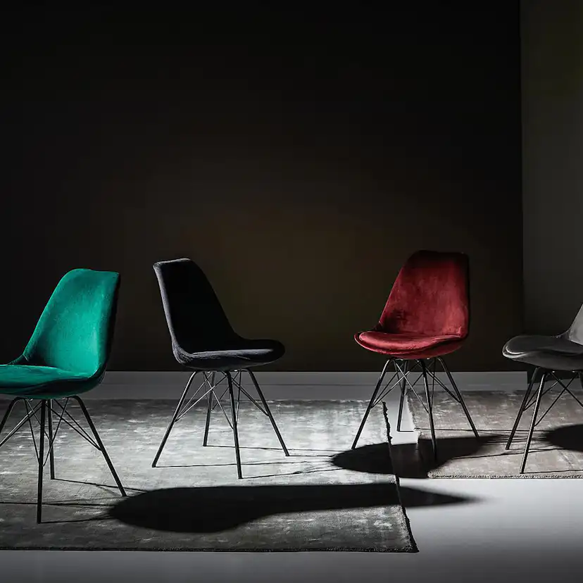 Matstol In Living Shell Sammet