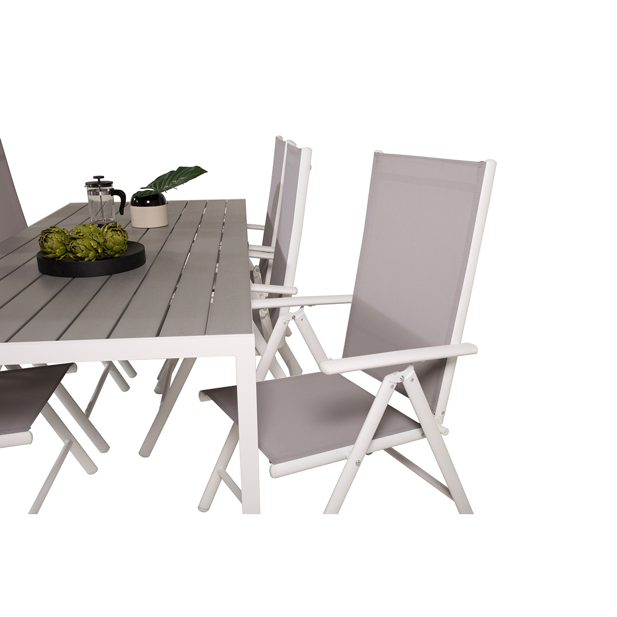 Trädgårdsgrupp Comfort Garden Buitepos Matgrupp Utomhus inkl 6 Positionsstolar