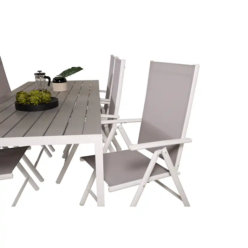 Trädgårdsgrupp Comfort Garden Buitepos Matgrupp Utomhus inkl 6 Positionsstolar