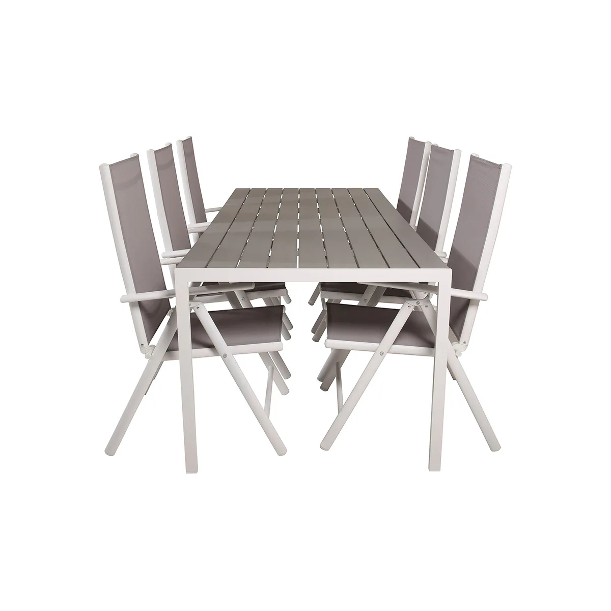 Trädgårdsgrupp Comfort Garden Buitepos Matgrupp Utomhus inkl 6 Positionsstolar