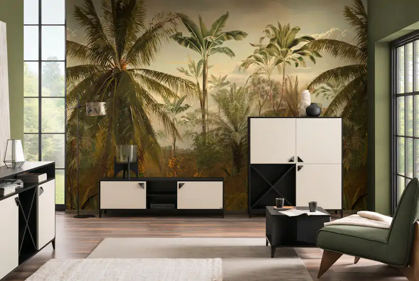 Fototapet LOOKS by Wolfgang Joop Looks Djungel Morgonsol 121028