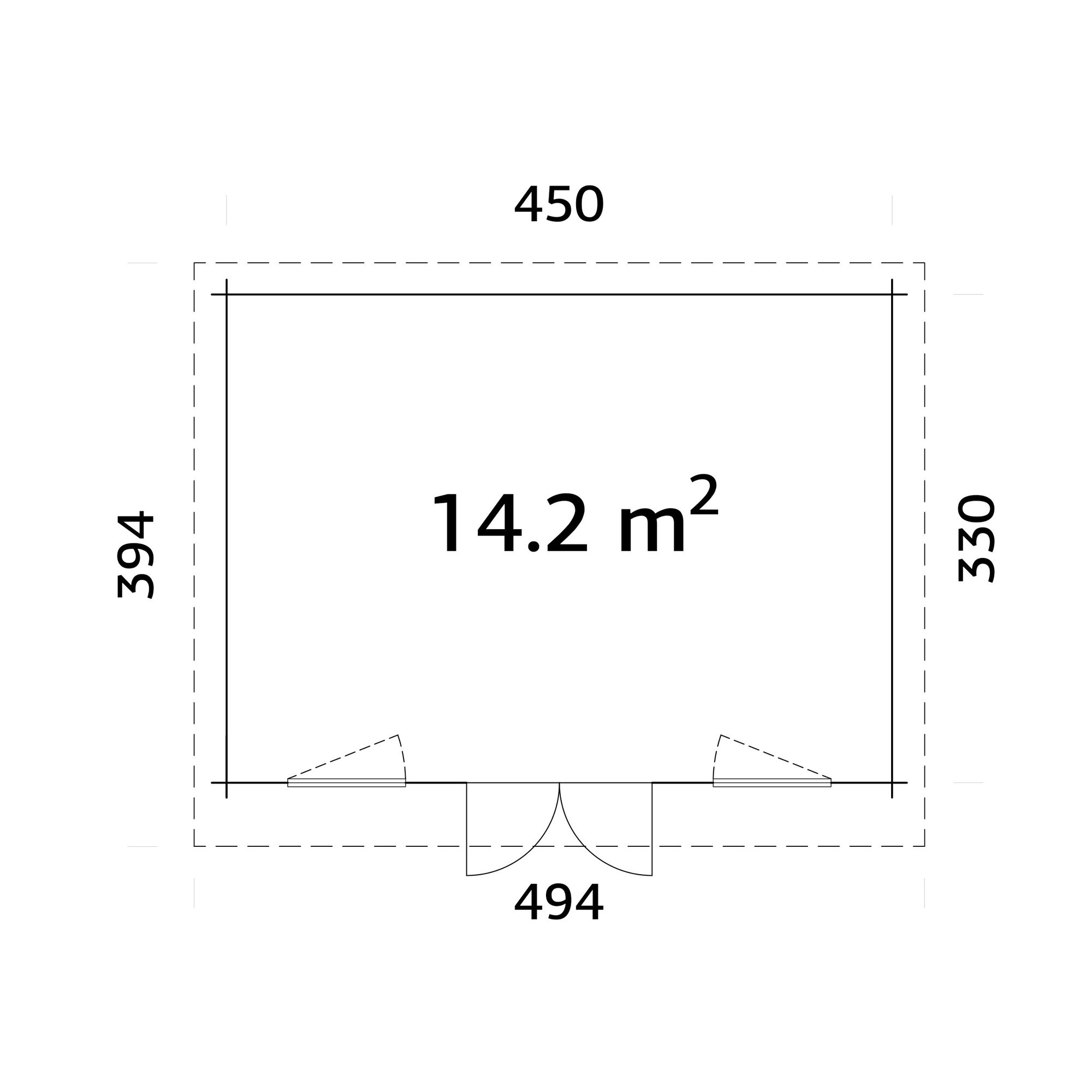 Stuga Palmako Lisandra 14,9 m² (inv. 14,2 m² )
