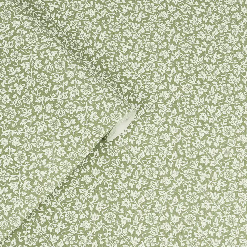 Tapet Laura Ashley Sweet Alyssum Moss Grön 121077