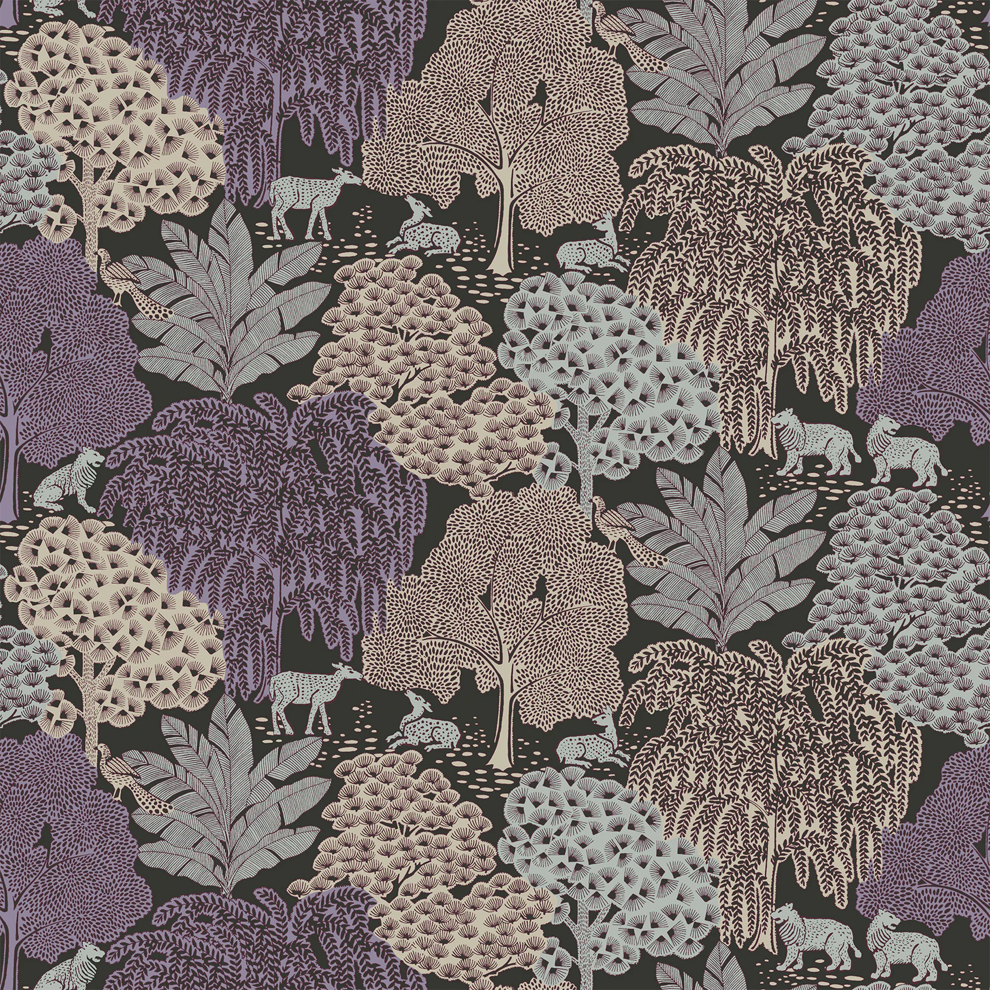 Tapet Laura Ashley Garträ Grove Violet Grå 121087