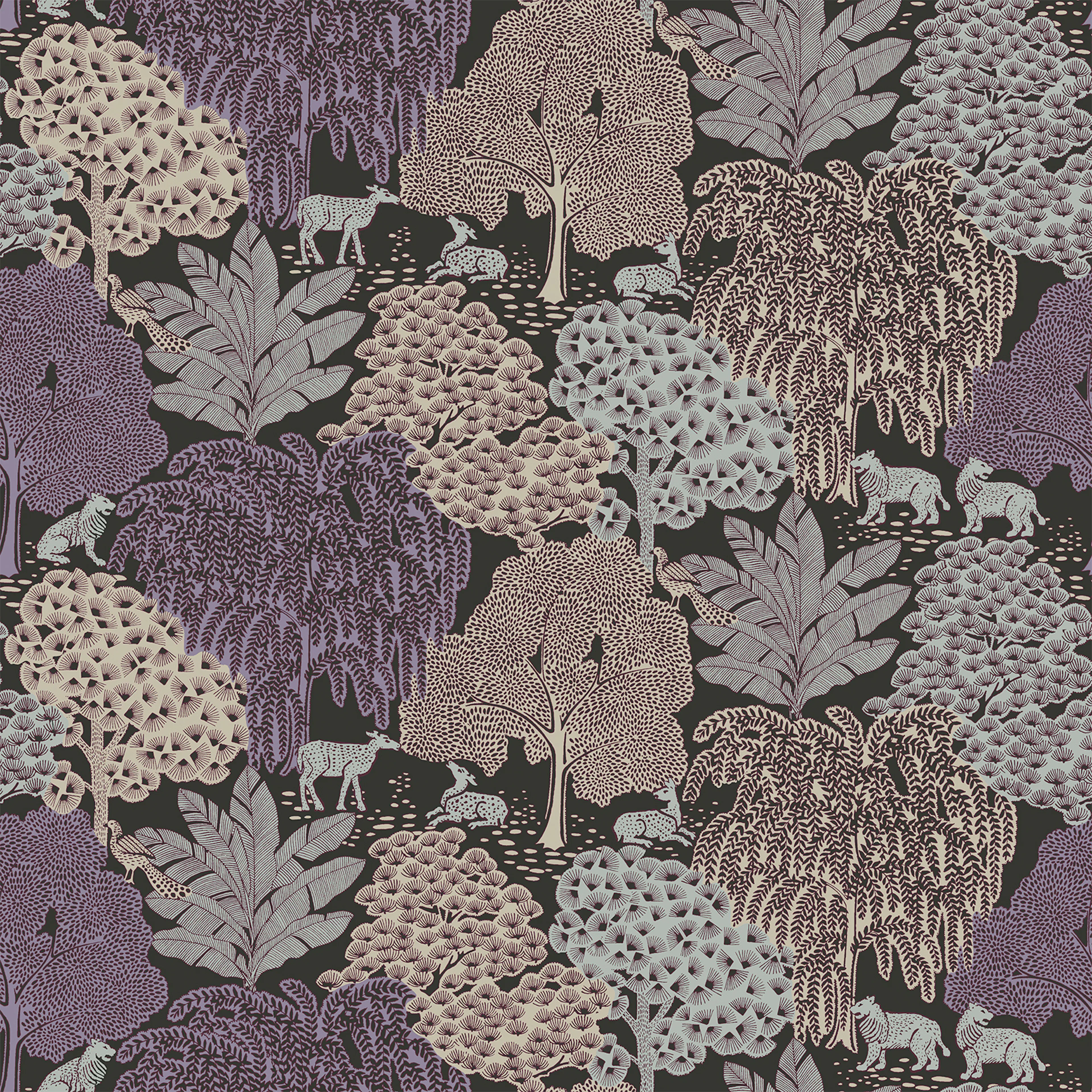 Tapet Laura Ashley Garträ Grove Violet Grå 121087