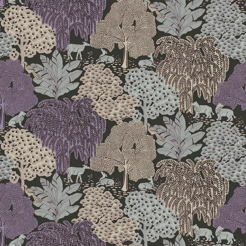 Tapet Laura Ashley Garträ Grove Violet Grå 121087