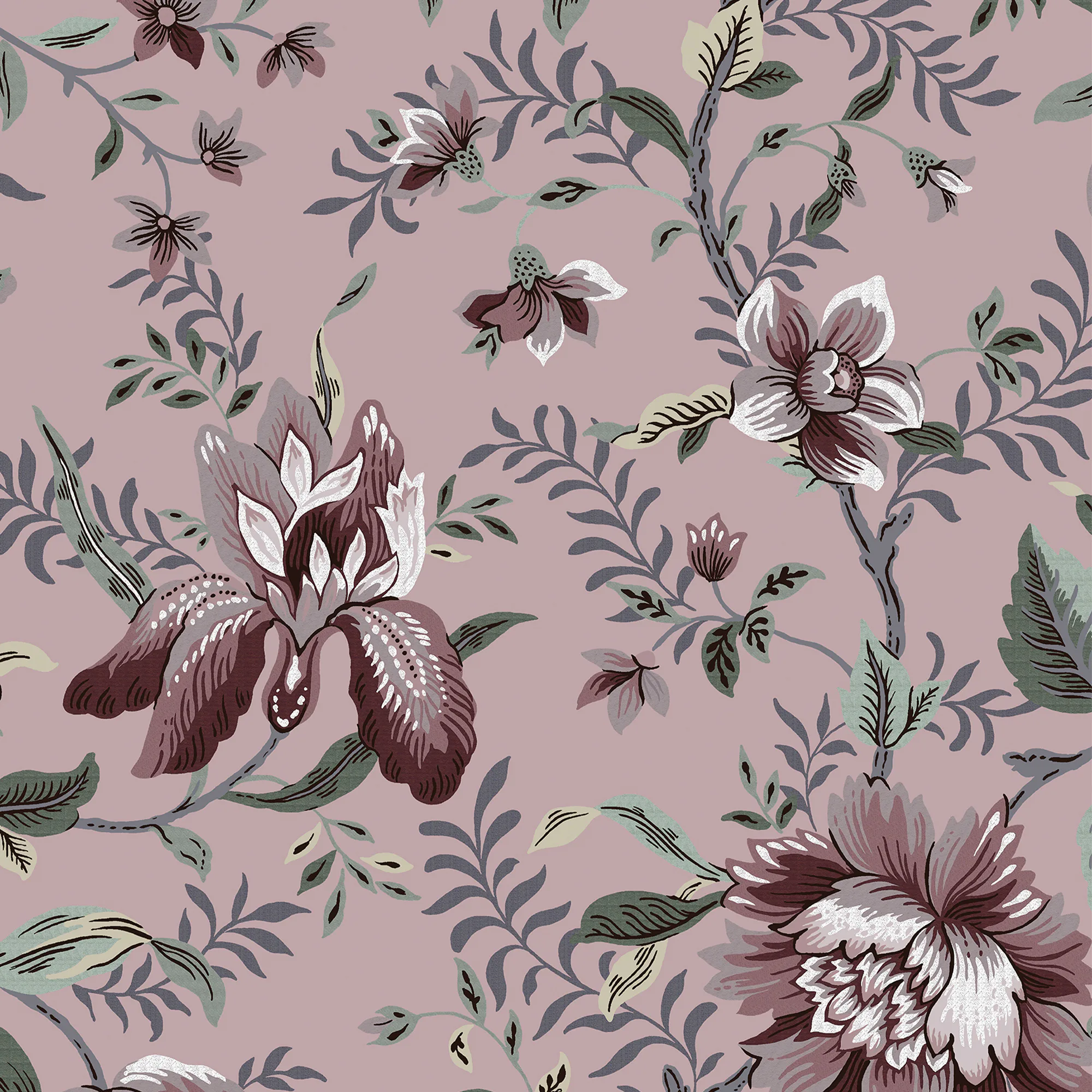 Tapet Laura Ashley Edita’s Garden Pale Blackberry 121091