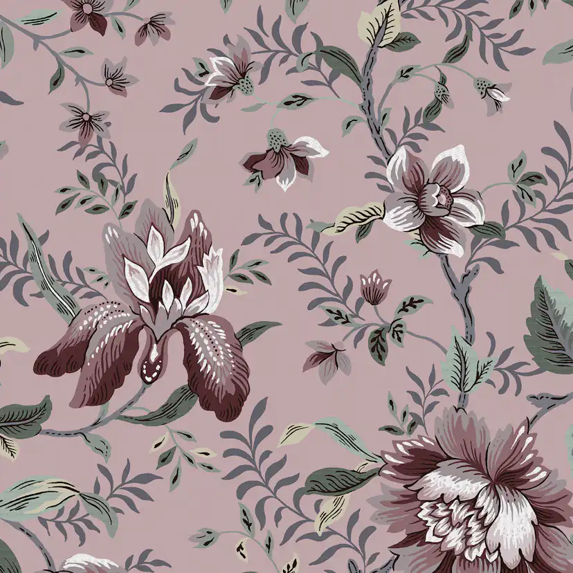 Tapet Laura Ashley Edita’s Garden Pale Blackberry 121091