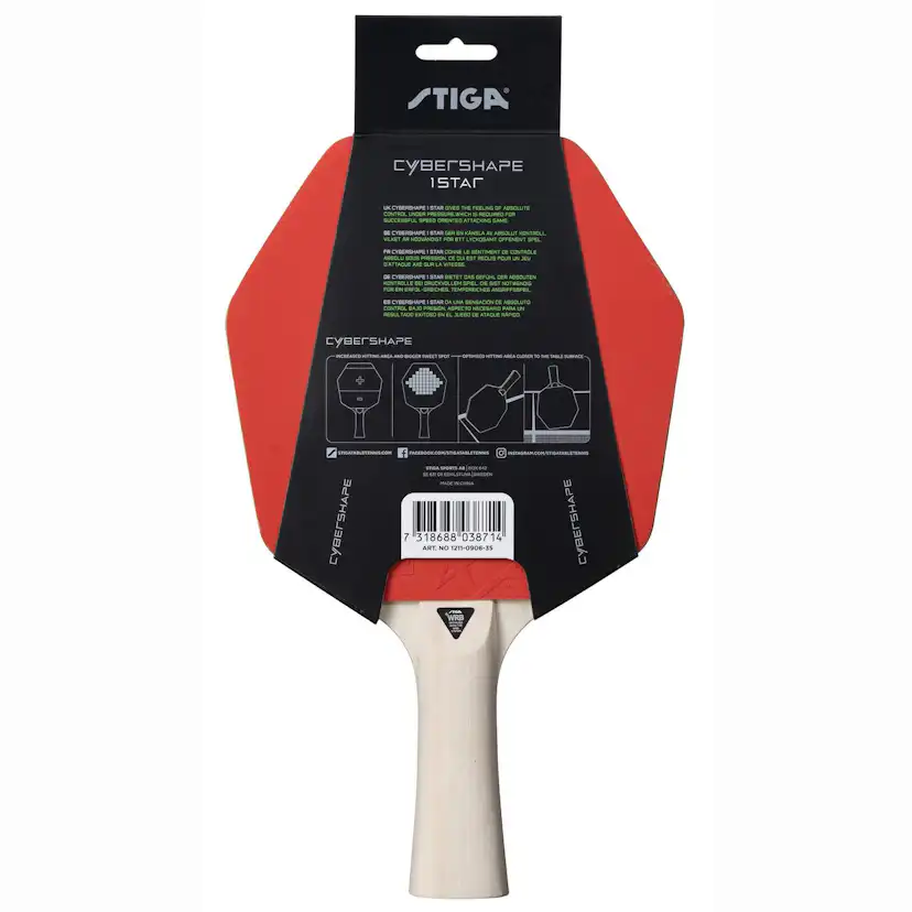 Pingisracket Stiga Sports Cybershape 1-Star