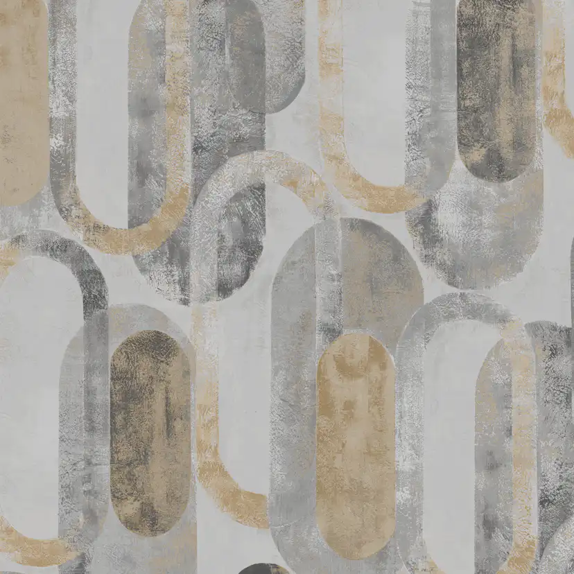 Tapet Sublime Oval Shapes Sand Guld 121137