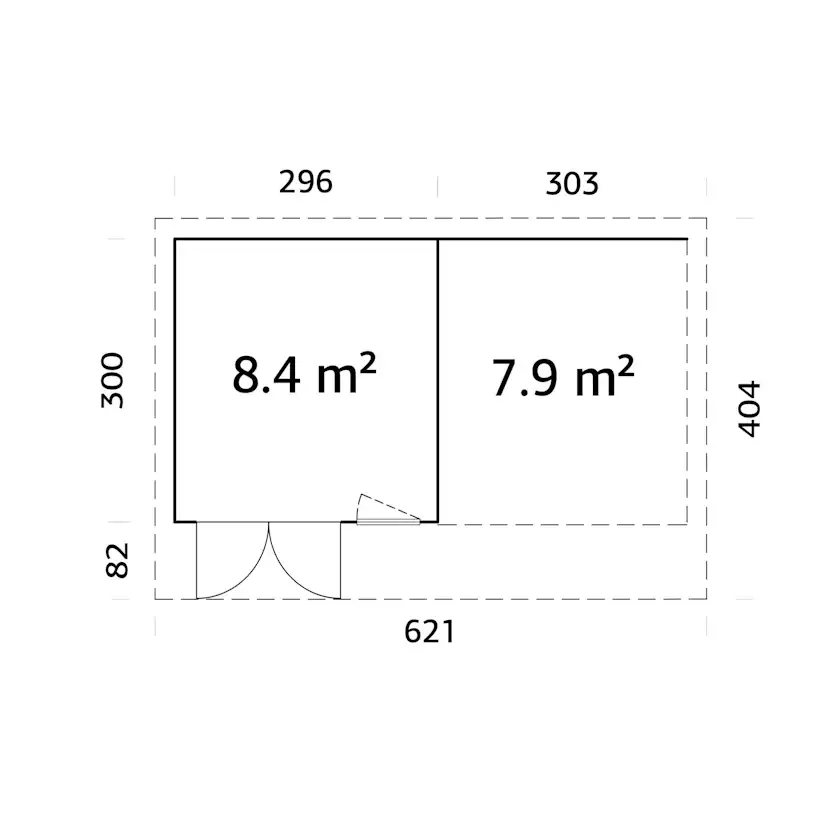 Stuga Palmako Aurelia 17,2 m² (inv. 16,3 m²)