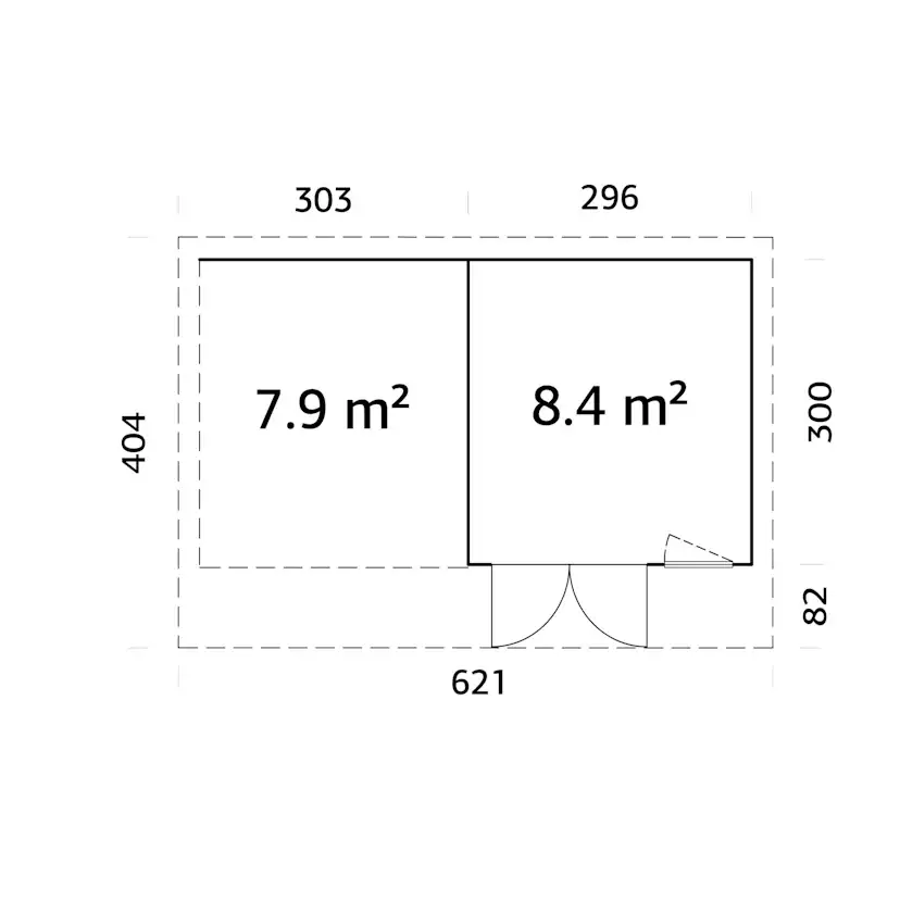 Stuga Palmako Aurelia 17,2 m² (inv. 16,3 m²)