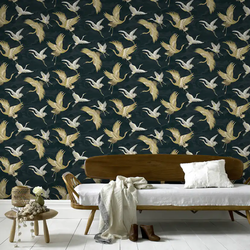 Tapet Sublime Kranes Petrol 121139