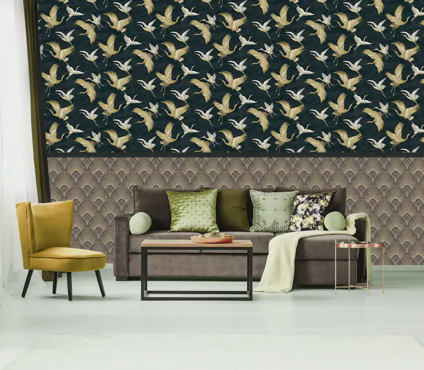 Tapet Sublime Kranes Petrol 121139