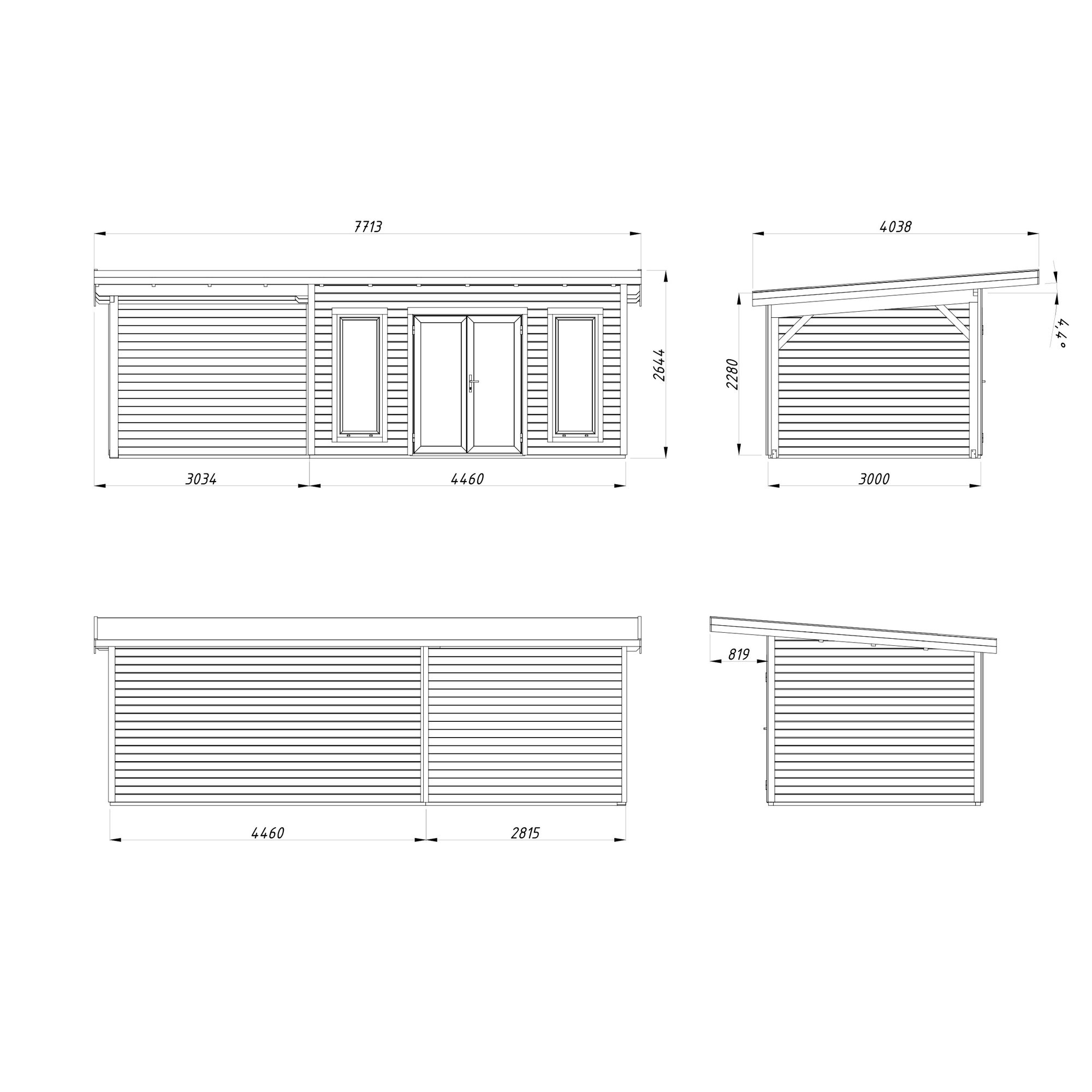 Stuga Palmako Aurelia 21,7 m² (inv. 20,6 m²)