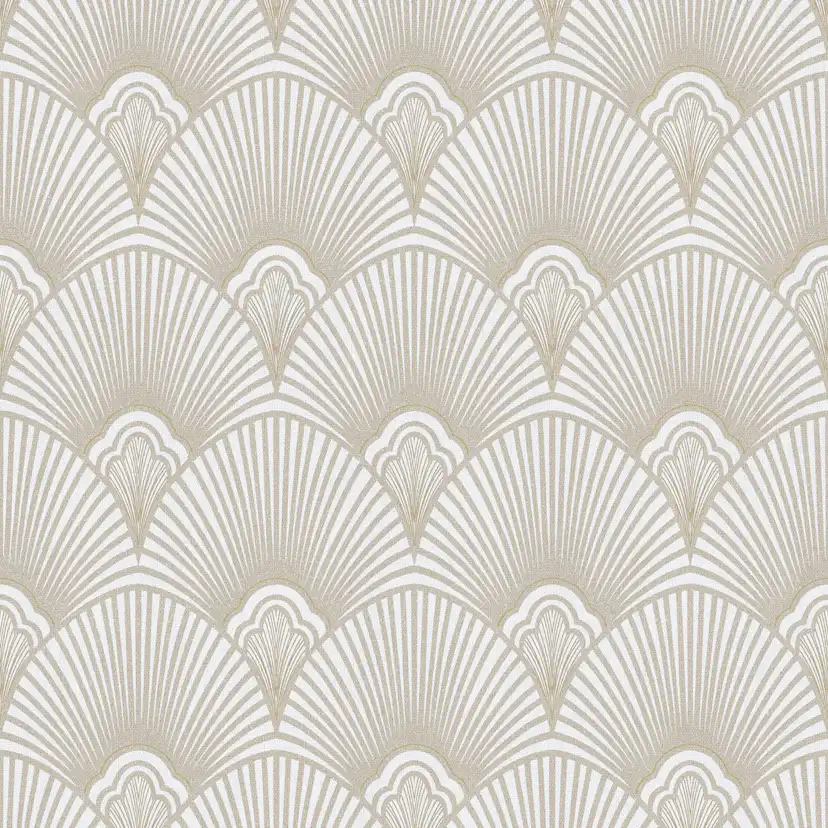 Tapet Sublime Art Deco Naturel 121146 EasyUp, Mönstrad Vit