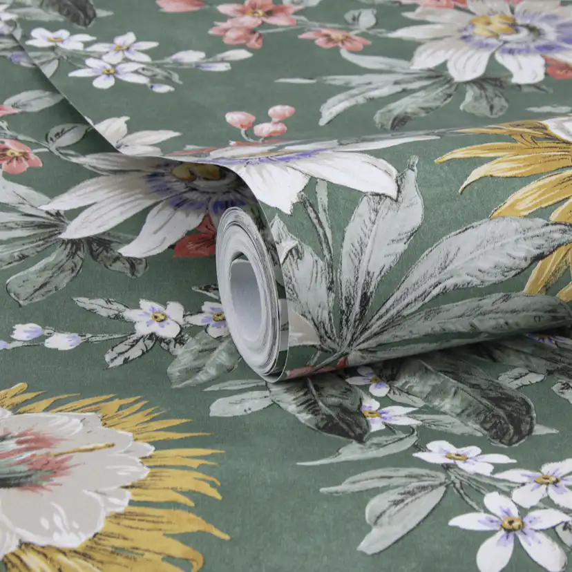 Tapet Sublime Elegant Flower Grön 121159