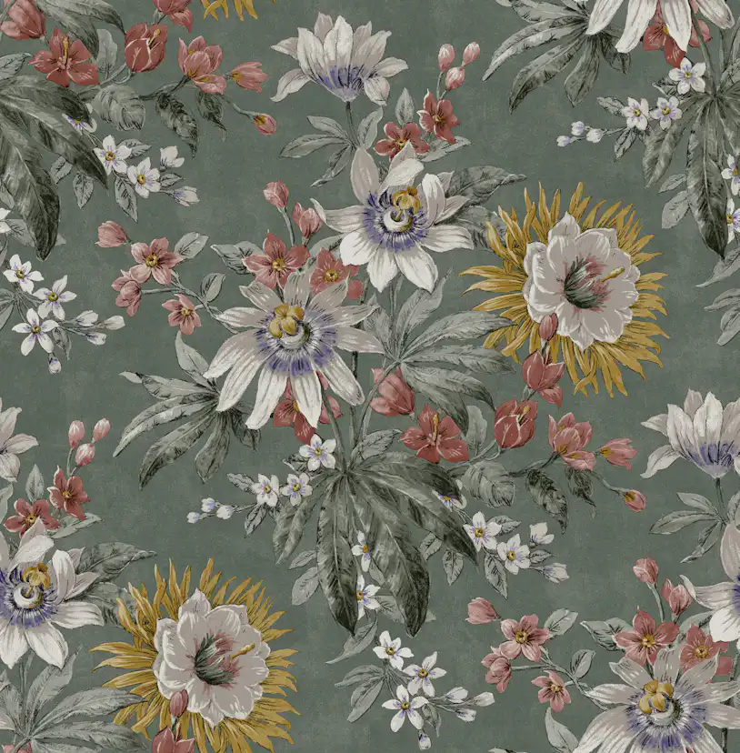 Tapet Sublime Elegant Flower Grön 121159