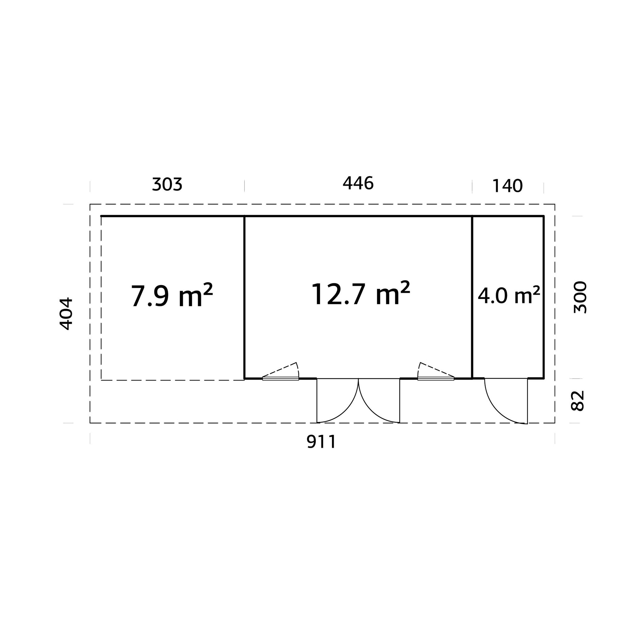 Stuga Palmako Aurelia 25,6 m² (inv. 24,6 m²)