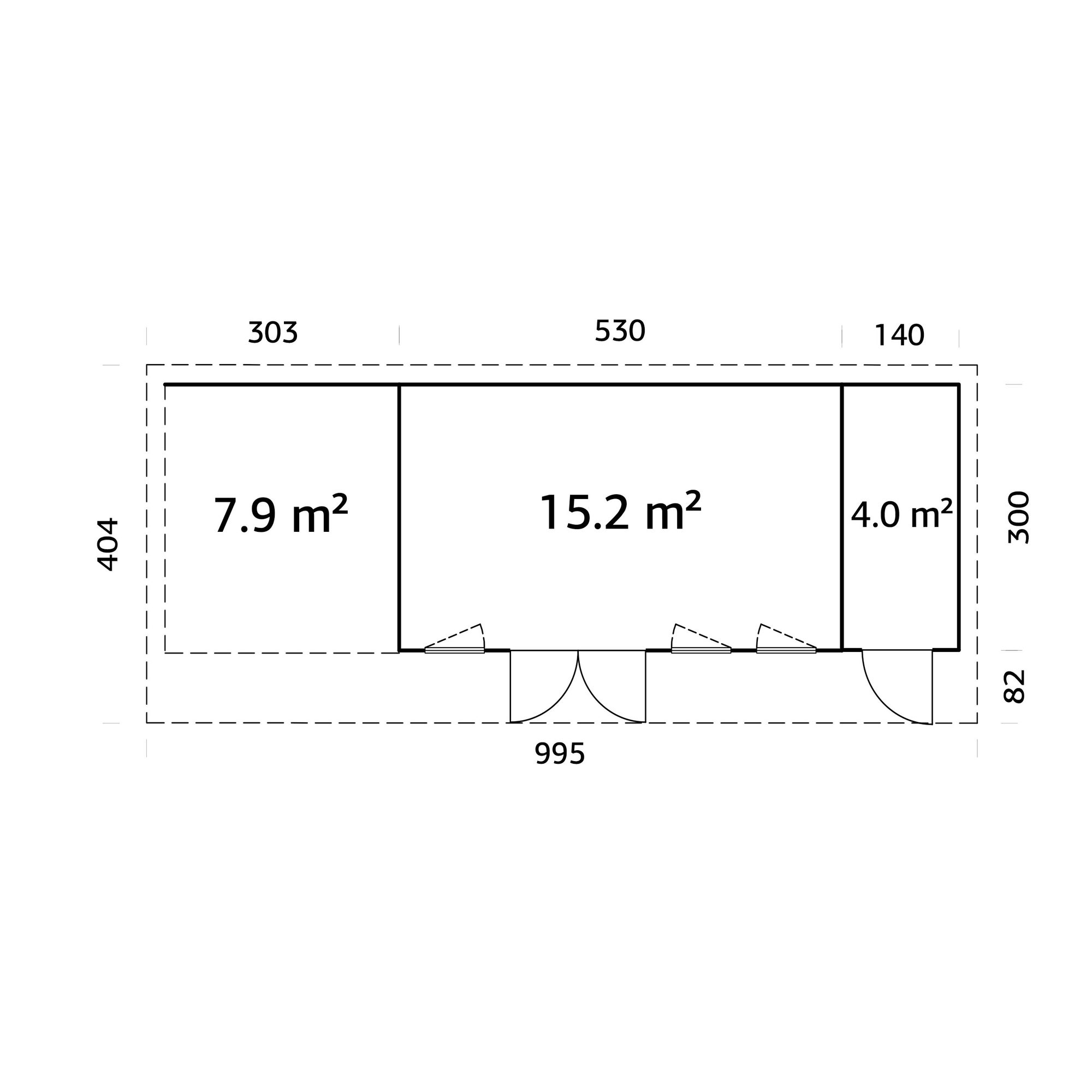 Stuga Palmako Aurelia 28,4 m² (inv. 27,1 m²)