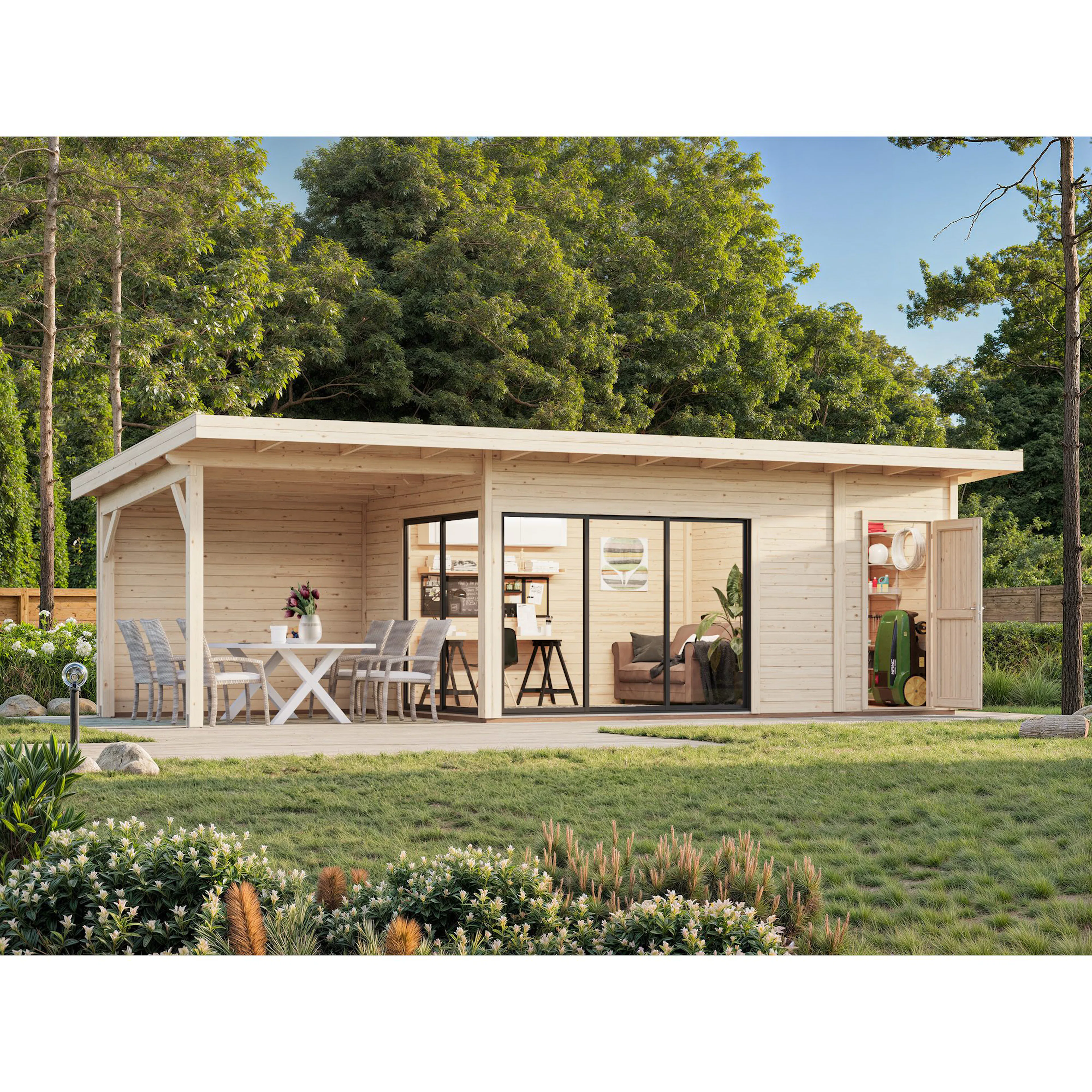 Stuga Palmako Andrea 24,2 m² Slide (inv. 15,2+7,9 m²)