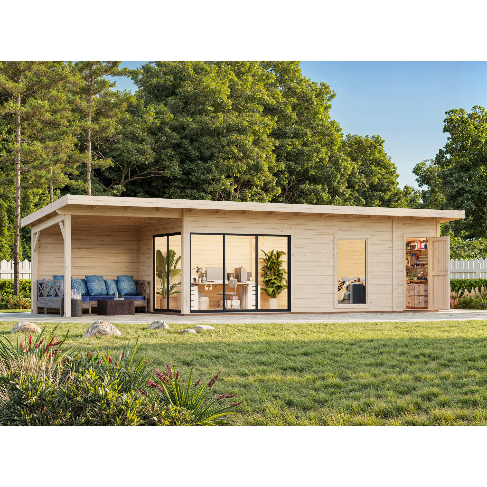 Stuga Palmako Andrea 30,4 m² Slide (inv. 21,1+7,9 m²)