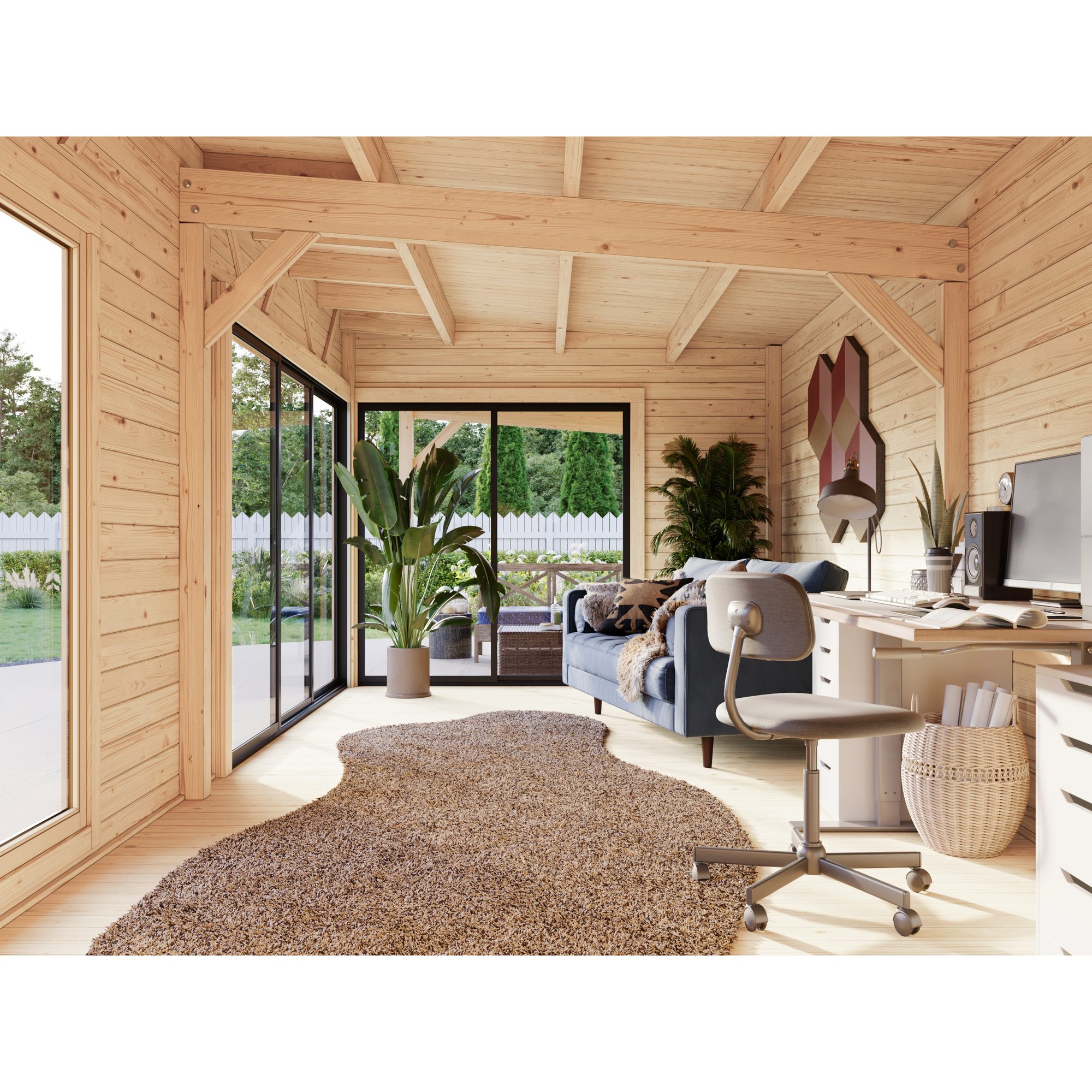 Stuga Palmako Andrea 30,4 m² Slide Plus (inv. 21,1+7,9 m²)