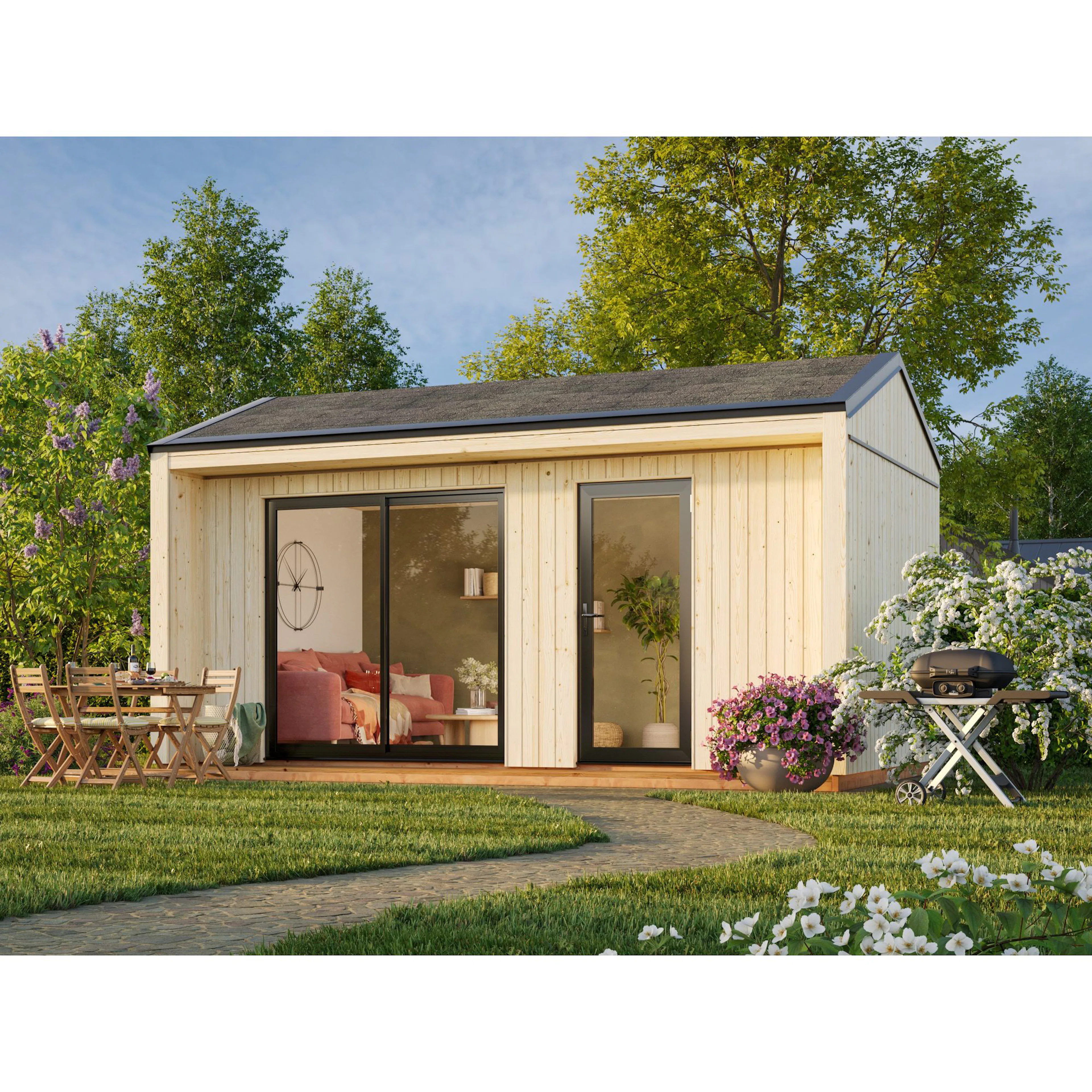 Trädgårdshus Palmako Rebekka 19 m² (inv. 13,6 m² )