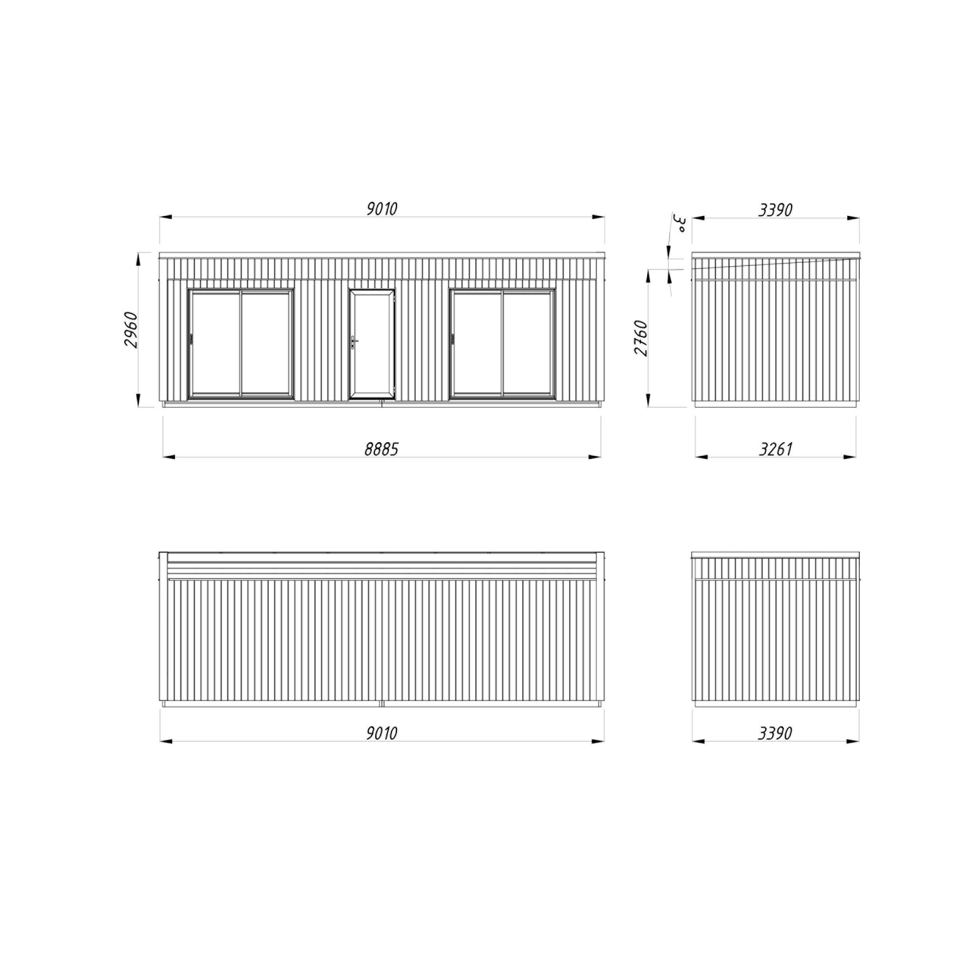 Trädgårdshus Palmako Rebekka 30,6 m² (inv. 22,4 m² )