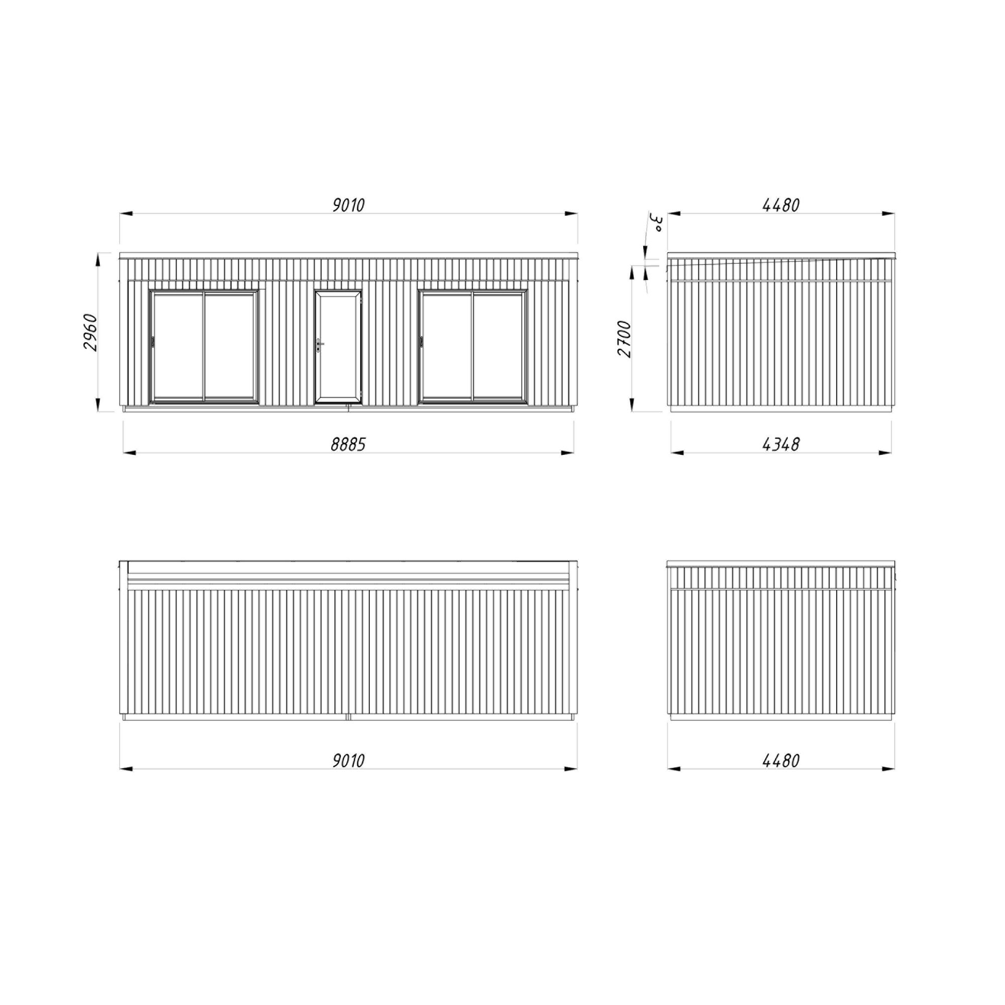 Trädgårdshus Palmako Rebekka 40,4 m² (inv. 31,8 m² )